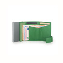 SECWAL Leder Kartenetui mit RFID Schutz und Münzfach in Grün SW2-05