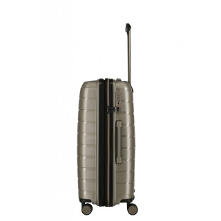 Travelite Hartschalen Koffer Trolley AIR BASE TSA Schloss in verschiedenen Farben und Größen Champagner Koffer S (55 cm)