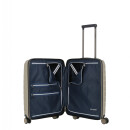 Travelite Hartschalen Koffer Trolley AIR BASE TSA Schloss in verschiedenen Farben und Größen Champagner Koffer Set (L/M/S)