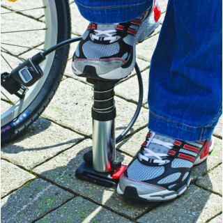 Bikers Dream Uni Mini Fußpumpe Digital Minifusspumpe Fahrradpumpe Orange