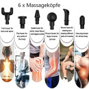 Elektrische Massagepistole Massage Gun Muskel Massagegerät mit LCD Touchscreen 6 Massageköpfen und 30 verschiedenen Stufen