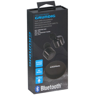 GRUNDIG Kopfhörer Bluetooth Drahtlose kabellos mit Licht Microphone mit USB Micro Kabel, schwarz