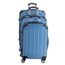 Glüückskind Koffer Trolley Handgepäck Reisekoffer Hartschalenkoffer Zwillingsrollen M-L-XL-Set Dehnungsfuge 5 Farben