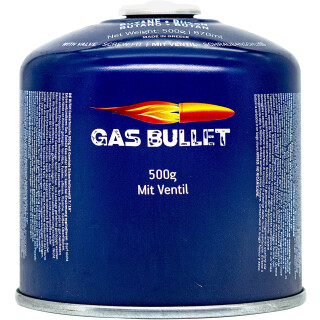 Gas Bullet Gaskartusche 500g passend für Gaskocher mit Schraubventil, (12)