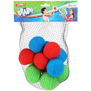 Toi-Toys Splash wiederverwendbare Wasserbomben für Wasserschlacht - Umweltfreundlich - Wasserbälle Set - Wasser-Softball - Ø 5 cm - 12 Stück