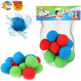 Toi-Toys Splash wiederverwendbare Wasserbomben für Wasserschlacht - Umweltfreundlich - Wasserbälle Set - Wasser-Softball - Ø 5 cm - 12 Stück
