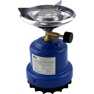 IMEX Gaskocher Butan-Kocher Blau BFC-2195 - Tragbarer Campingkocher - Ideal zum Erwärmen von Speisen und Wasser