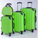 4 TLG. Glüückskind Kofferset Reisekoffer Handgepäck Trolley Koffer Set + Beautycase PC/ABS