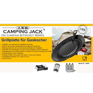 Camping Set Camper Kocher Heizgeräte Tragbarer Gaskocher Edelstahl + Gas + Heizung + Grillplatte zur Auswahl