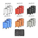 Glüückskind 3 teiliges Hochwertiges Kofferset Trolley Koffer Set in 6 Farben aus PP Weiss