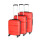 Glüückskind 3 teiliges Hochwertiges Kofferset Trolley Koffer Set in 6 Farben aus PP Rot