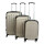 INVIDA Glüückskind Luxus Koffer Trolley Kofferset aus ABS in 6 Farben und Einzel oder im Set Frei Wählbar Champagne 3tllg. Set