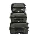 INVIDA Glüückskind Luxus Koffer Trolley Kofferset aus ABS in 6 Farben und Einzel oder im Set Frei Wählbar Anthrazit 3tllg. Set