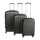INVIDA Glüückskind Luxus Koffer Trolley Kofferset aus ABS in 6 Farben und Einzel oder im Set Frei Wählbar Anthrazit 3tllg. Set