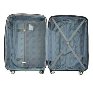 INVIDA Glüückskind Luxus Hartschalen Koffer Trolley mit 4 Zwillingsrollen in Eisblau Größe: M