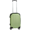 INVIDA Glüückskind Luxus Hartschalen Koffer Trolley ABS mit 4 Zwillingsrollen in Grün Größe: M