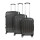 INVIDA PC/ABS Glüückskind Koffer Trolley mit 4 Zwillingsrollen Carbon Optik L