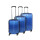 3 teiliges Luxus Kofferset AIRPORT Trolley Koffer Set TSA in Blau