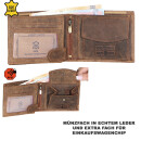 Geldbörse Geldbeute mit RFID aus Echt Leder Hunter...