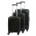 Glüückskind 3 teiliges Kofferset Trolley Koffer Set in 5 Farben aus Polypropylen 1029