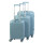 Glüückskind 3 teiliges Kofferset Trolley Koffer Set in 5 Farben aus Polypropylen 102920 Eisblau