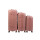 Glüückskind 3 teiliges Kofferset Trolley Koffer Set in 5 Farben aus Polypropylen 102930 Rosa