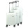 Glüückskind 3 teiliges Kofferset Trolley Koffer Set in 5 Farben aus Polypropylen 102910 Weiß